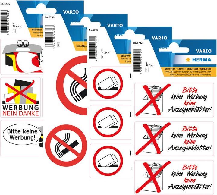 Actual product image HERMA Information labels