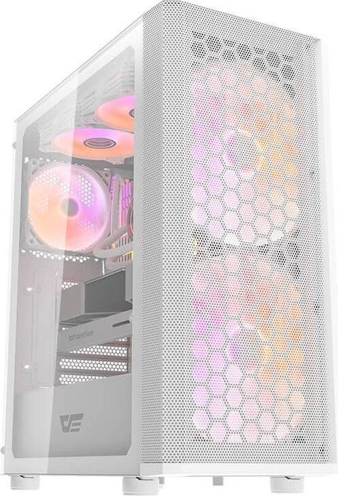 Actual product image Darkflash Tech Computer case Darkflash DK360 (white) + 4 fans (ATX, ITX)