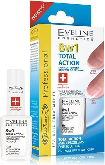 Actual product image Eveline Nail Therapy 8in1 Total Action Intensive Nail Conditioner (12 ml)
