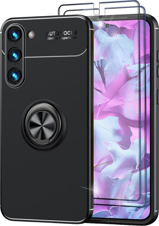 Actual product image Nalia Matte ring silicone case with 2x screen protector (Samsung Galaxy S23+)
