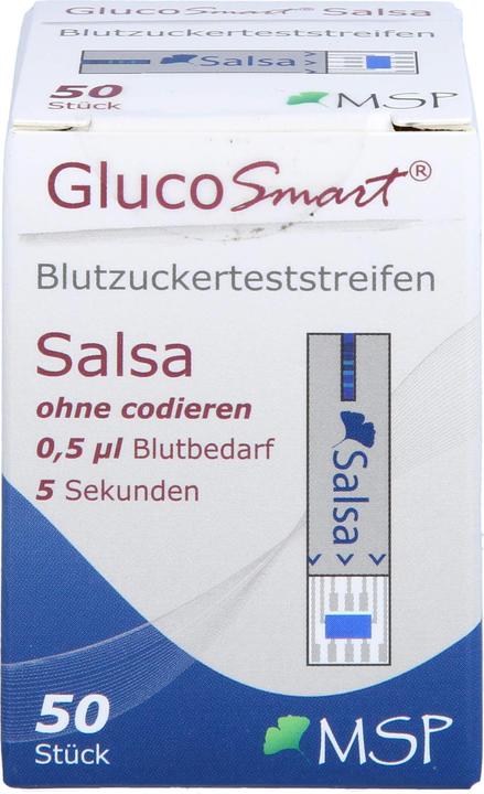 Produktbild Gluco Smart GlucoSmart Salsa Blutzuckerteststreifen Dose, 50 St TTR (Teststreifen)