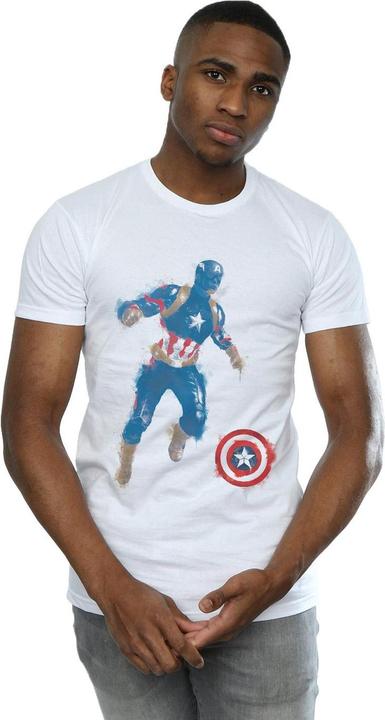 Actual product image Mens Avengers Endgame Painted Captain America T-Shirt (M)
