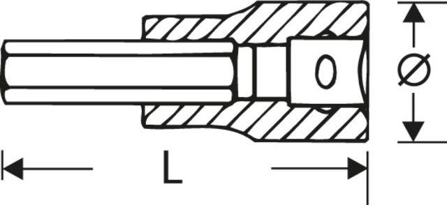 Actual product image Stahlwille Internal hexagon socket bit insert (4 mm)