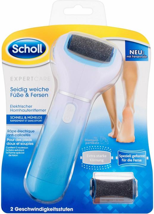Actual product image Scholl Velvet Smooth electric cornea remover NEW with additional peeling roller BLUE (Callus removers)