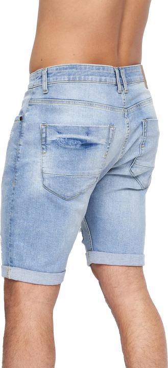 Produktbild Crosshatch Mens Riptrey Abraised Denim Shorts (34)