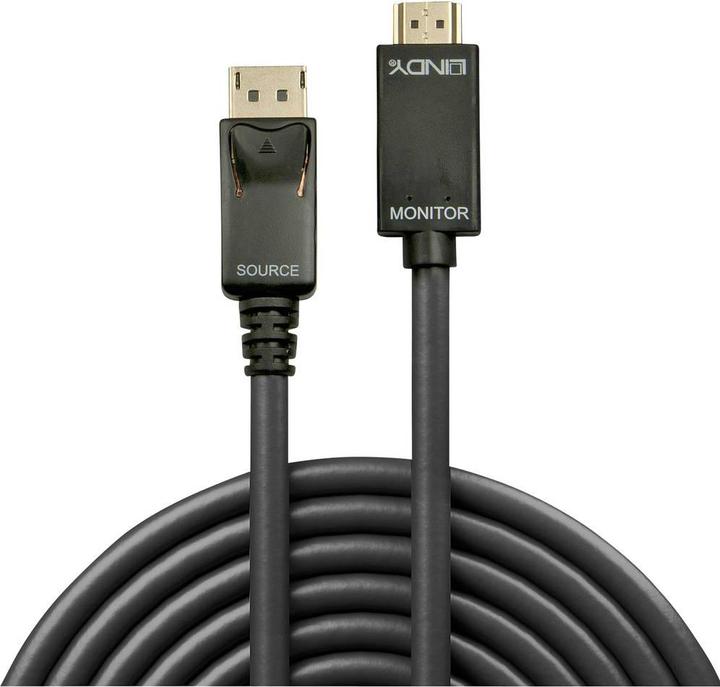 Produktbild Lindy DisplayPort — HDMI (Typ A) (0.50 m, HDMI, DisplayPort)