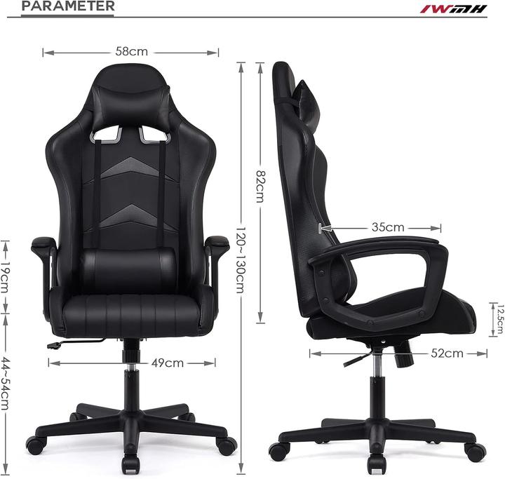 Produktbild IWMH Gaming Stuhl in Schwarz