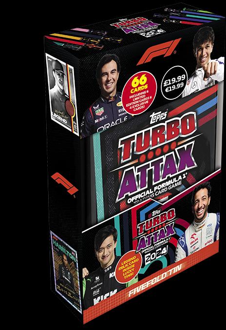 Actual product image Topps Turbo Attax 2024 Fivevold Tin F1 (Shoe) (German)