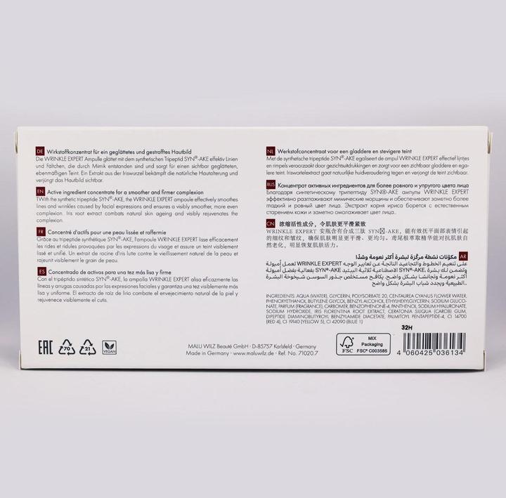 Nährwerte und Zutaten Malu Wilz Wrinkle Expert Ampoule Set