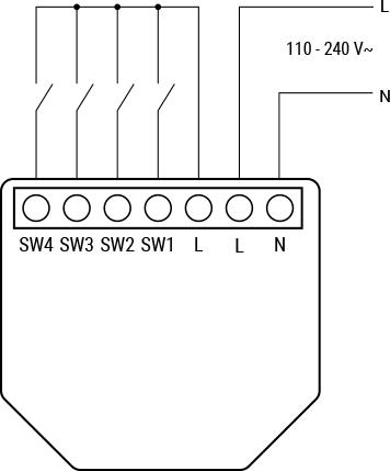 Produktbild Shelly i4 Gen3 (Schaltaktor)
