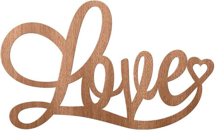 Produktbild Trenddeko Mahagoni - Love mit Herz (33 x 20 cm)