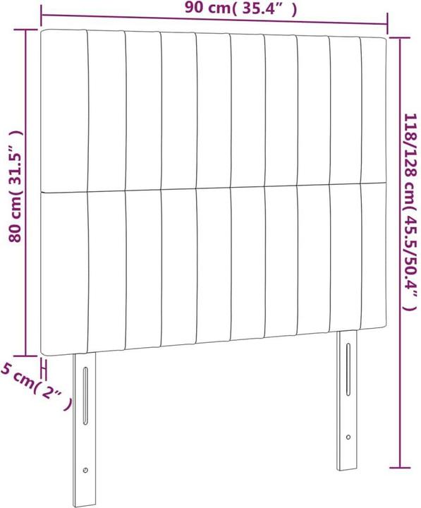 Actual product image VidaXL Aldridge (90 x 5 x 128 cm)