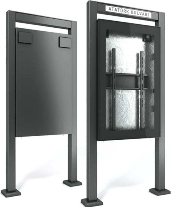 Actual product image DSS Outdoor Stele Portrait, 55" screen, black