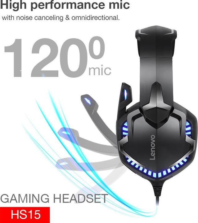 Actual product image Lenovo Gaming Headphones HS15 (Cable)