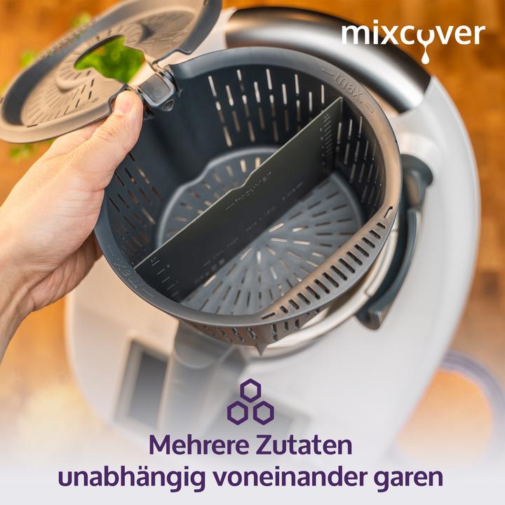 Produktbild Mixcover Garkorbteiler für Thermomix TM6 TM5 TM31, Mixtopf-Schaber