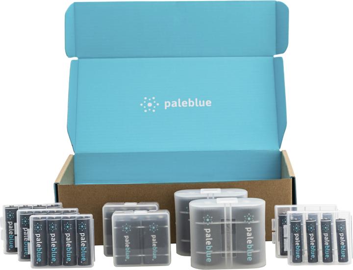 Actual product image Pale Blue Home Conversion Kit USB-C (28 pcs., AA, AAA, 9V Block, D, 5000 mAh)