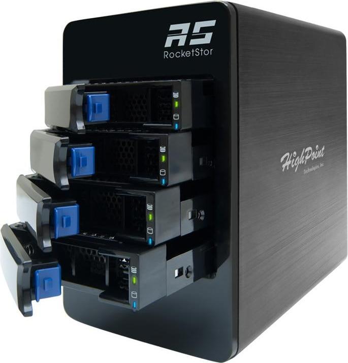 Produktbild HighPoint RocketStor 6414TS - Festplatten-Array - 4 Schächte (SATA-600) (2.5", 3.5")