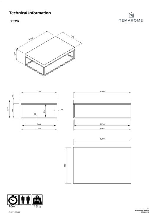 Actual product image Temahome Petra (120 x 75 x 35 cm)