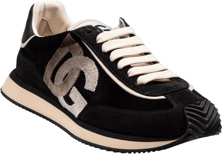 Immagine prodotto Dolce & Gabbana velvet and suede cushion sneakers color black and ivory (42)