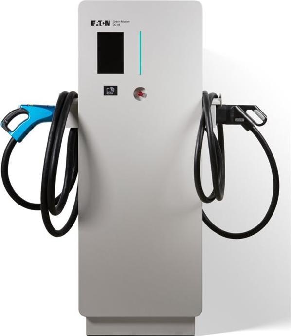 Actual product image Eaton Motion DC 44 EV charging station Online CCS 2 and CHAdeMO connectors RJ45 communication (Type 2, 44 kW, 64 A)