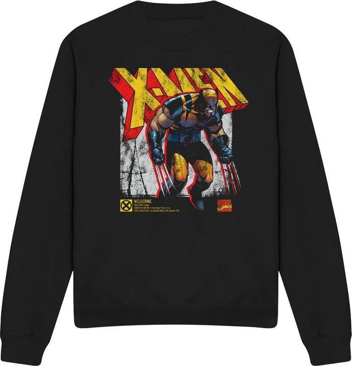 Actual product image Unisex Adult X-Men Wolverine Infographic Sweatshirt (S)