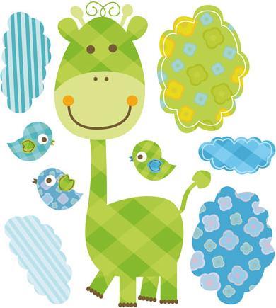Actual product image Trenddeko Funny animals set (pattern) (108 x 120 cm)