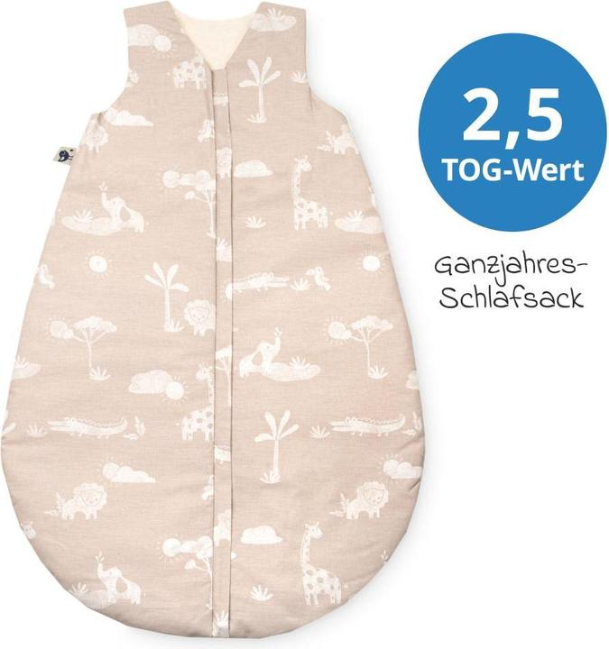 Actual product image Julius Zöllner Baby all-year sleeping bag Organic Jungle Dream 80 cm (80 cm, 2.5 TOG)