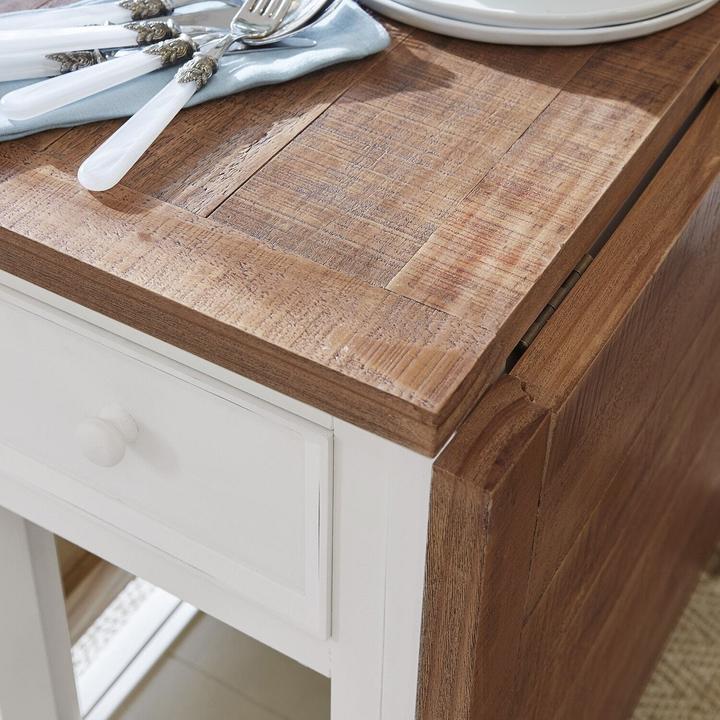 Immagine prodotto Loberon Tavolo Dale bianco antico/marrone (160 x 78 x 80 cm)