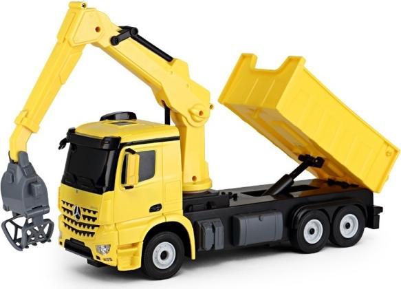 Actual product image Rastar Mercedes-Benz Arocs Fjernstyret Lastbil med kran 2.4G, Gul