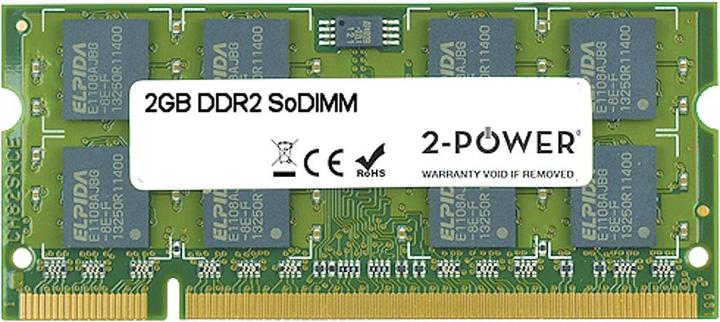 Image du produit 2-Power 2 Go de DDR2 667 MHz SoDIMM (1 x 2GB, 667 MHz, DDR2-RAM, SO-DIMM)