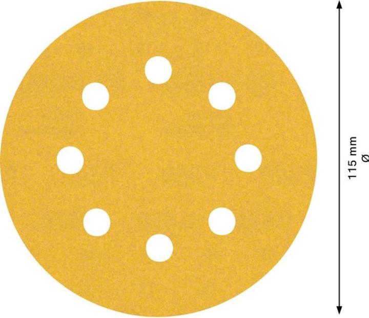 Produktbild Bosch Professional Zubehör EXPERT C470 Schleifpapier mit 8 Löchern für Exzenterschleifer, 115 mm, G 240, 5-tlg. (240)
