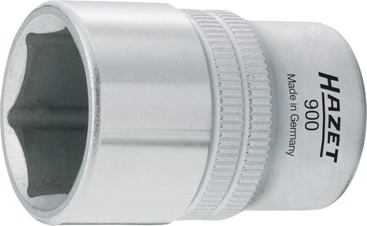 HAZET Socket ∙ hexagon 900-15 ∙ Square, hollow 12.5 mm (1/2 inch) ∙ Outside hexagon traction profil… (15 mm)