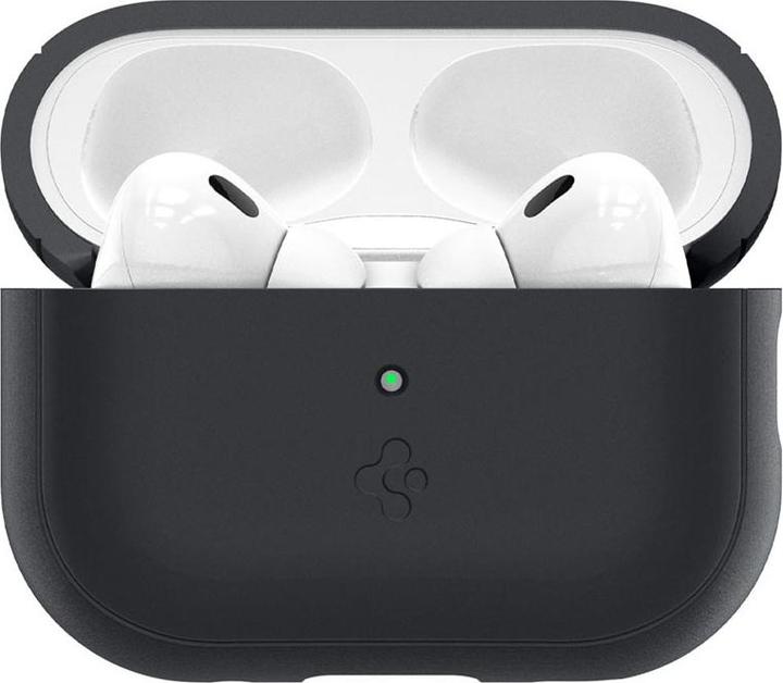 Produktbild Spigen SILICONE FIT STRAP Apple AIRPODS PRO 1 / 2 BLACK/PHANTOM GREEN (Kopfhörer Tasche)