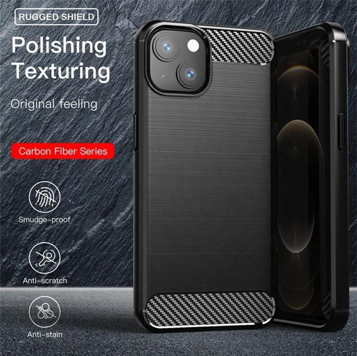 Actual product image Screenguard Carbon Brushed Soft TPU Case (Apple iPhone 13)