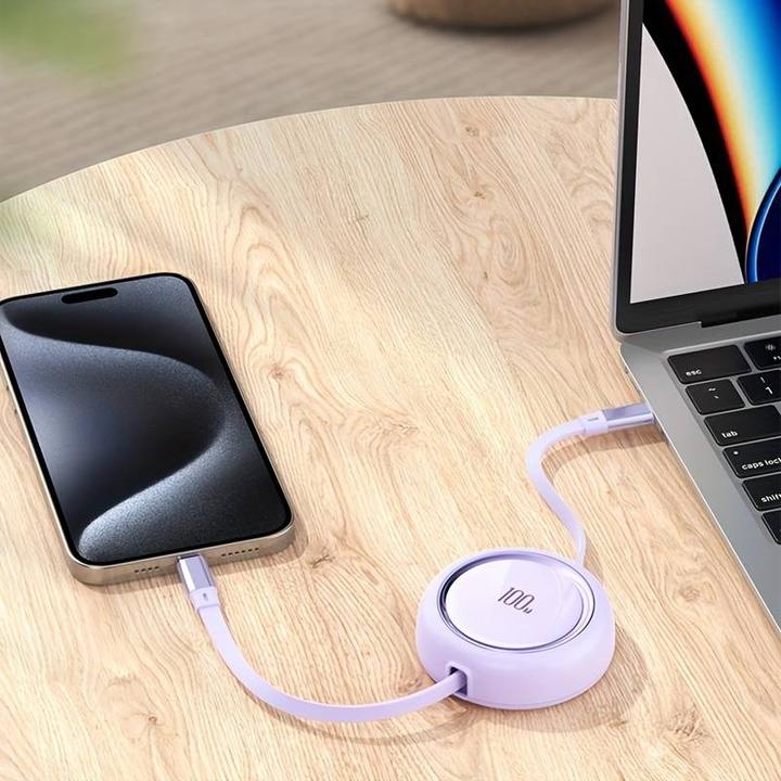 Immagine prodotto PhoneLook Cavo retrattile USB-C di doppio tipo con ricarica rapida QC3.0 100W t (USB 3.0)