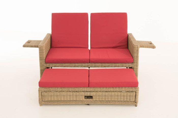 Immagine prodotto Swisshandel24 Divano Ancona rosso rubino 5mm, natura