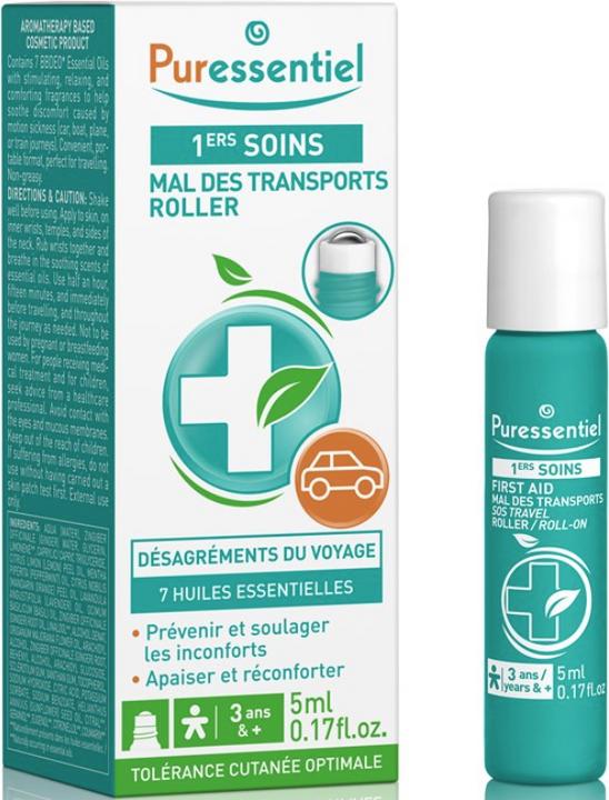 Produktbild Puressentiel First Aid Transport Sickness Roller with 7 Essential Oils 5ml (Hygieneprodukt)
