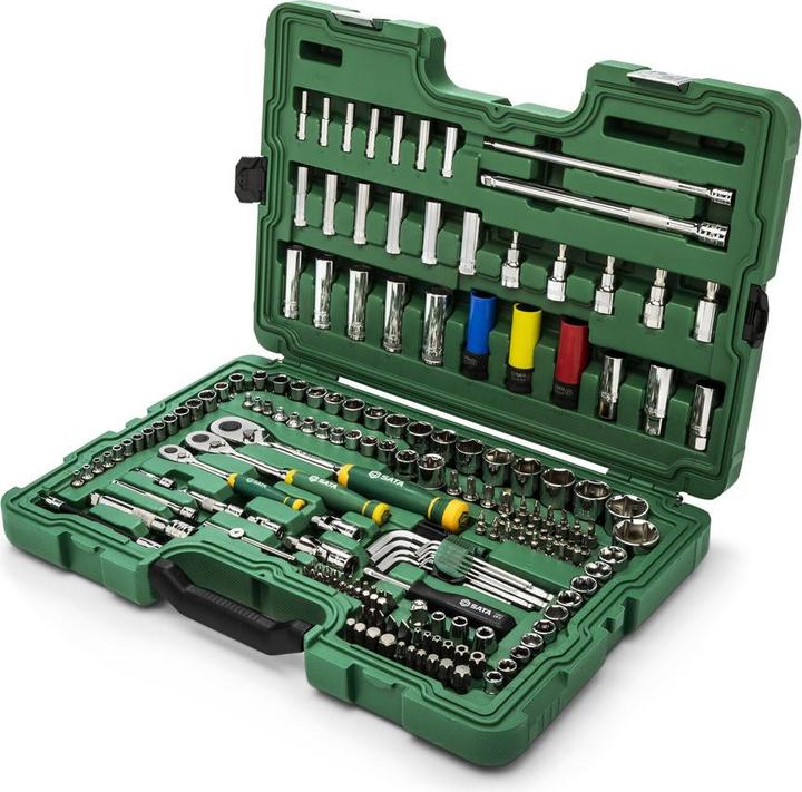 Immagine prodotto SATA 180 pezzi. Set di chiavi esagonali e cricchetti da 1/4", 3/8" e 1/2" (1/4", 3/8", 1/2")