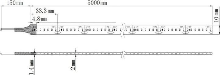 Produktbild Barthelme LED-Streifen 5m 24V 2700K IP54 51540128 (Weiss, 500 cm, Indoor, Outdoor)