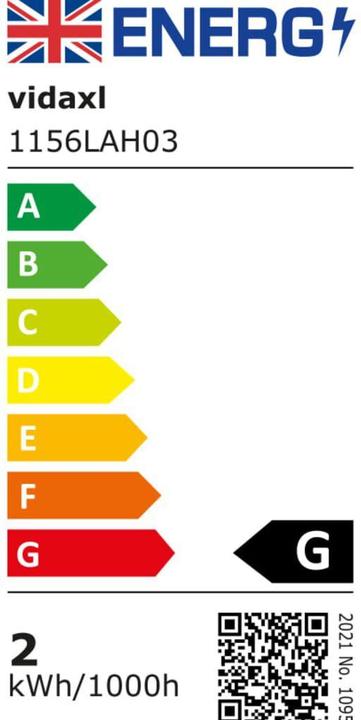 Energy Label VidaXL Edvige (E27)