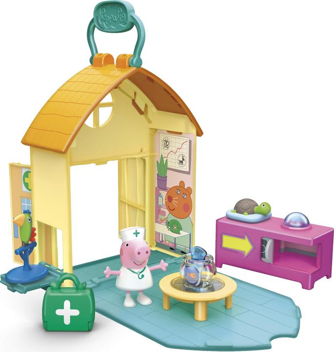 Produktbild Hasbro Peppa’s Adventures Peppa beim Tierarzt Spielset, Vorschulspielzeug, mit 1 Figur und 3 Acce