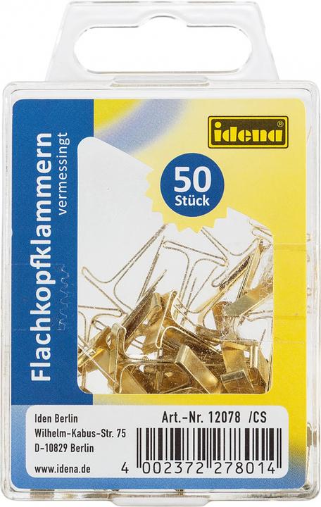 Actual product image Idena Flat head staples 50pcs., brass-plated (50 x)