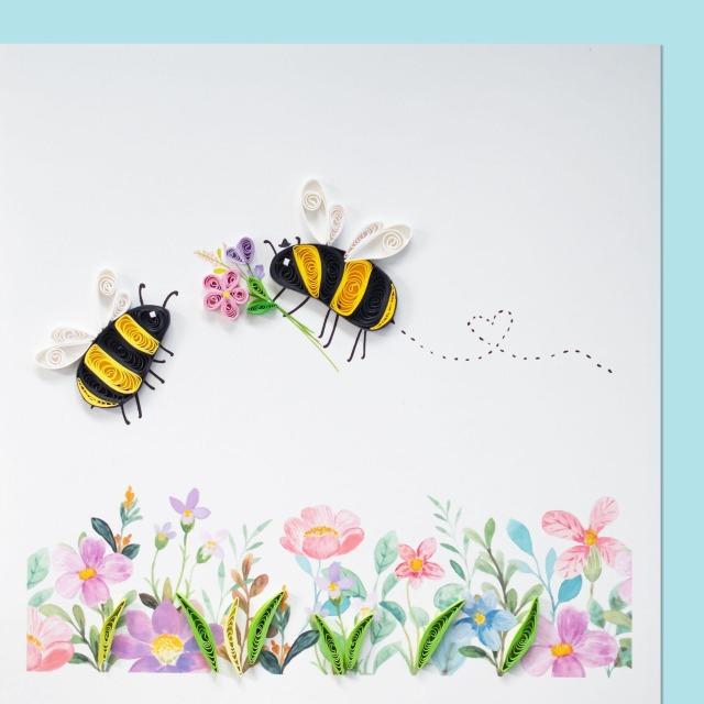 Image du produit Hervorragend Paper Quilling Karte Bienen (1 pcs)