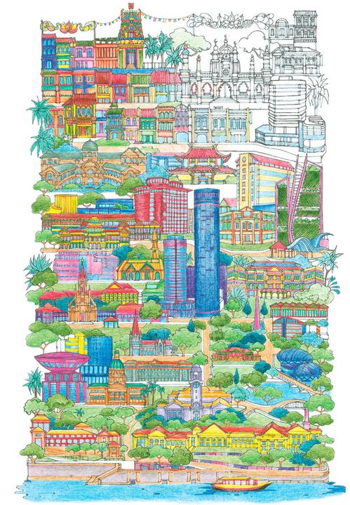 Image du produit Villes en format vertical - le livre de coloriage