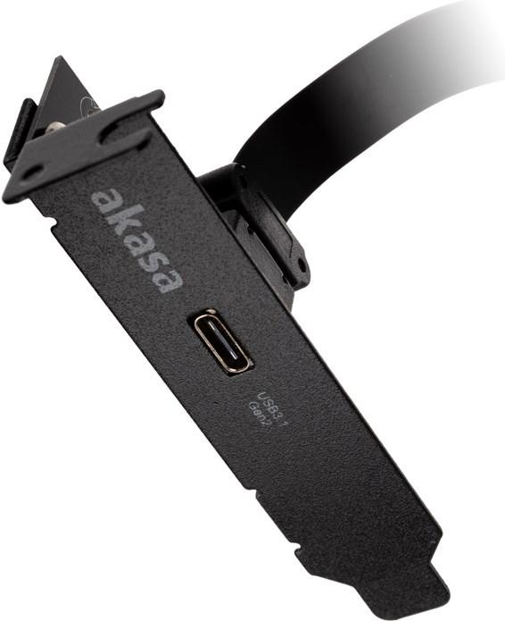 Produktbild Akasa Low Profile PCI Bracket Adapter, USB 3.1 Typ C
