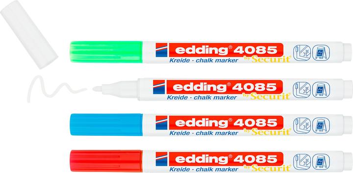 Actual product image Edding Chalk marker (Red, Light blue, White, Neon green, 2 mm, 4 x)