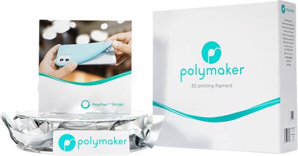 Actual product image Polymaker PolyFlex TPU90 - Black - 2.85mm (TPU, 2.85 mm, 750 g, Black)