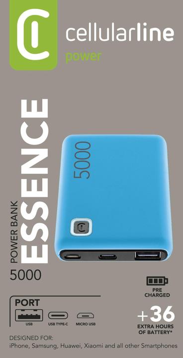 Produktbild Cellularline Essence 5000 (5000 mAh, 12 W, 18.50 Wh)