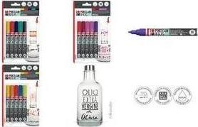 Actual product image Marabu Porcelain and glass painting pencil (Violet, Red, Crimson, Rose, Lilac, 5 x)