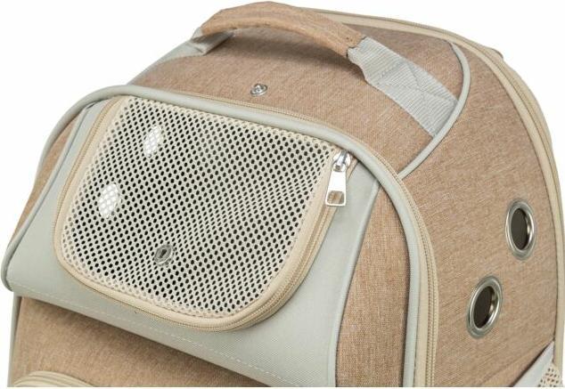 Image du produit Trixie Sac à dos pour transport d'animaux Willow Beige/Brun (Chat, Chien, Réflecteurs, Respirant)